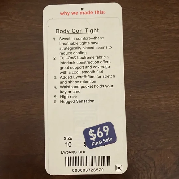 Lululemon Body Con Tight - Picture 5 of 7